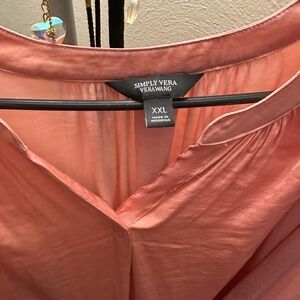 Simply Vera Vera Wang Coral Blouse XXL